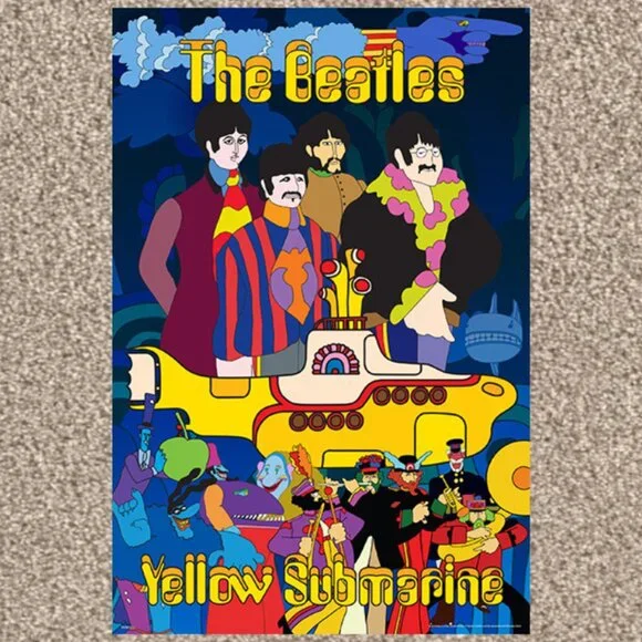 The Beatles Yellow Submarine 24 X 36 LARGE Poster New - Picture 1 of 10